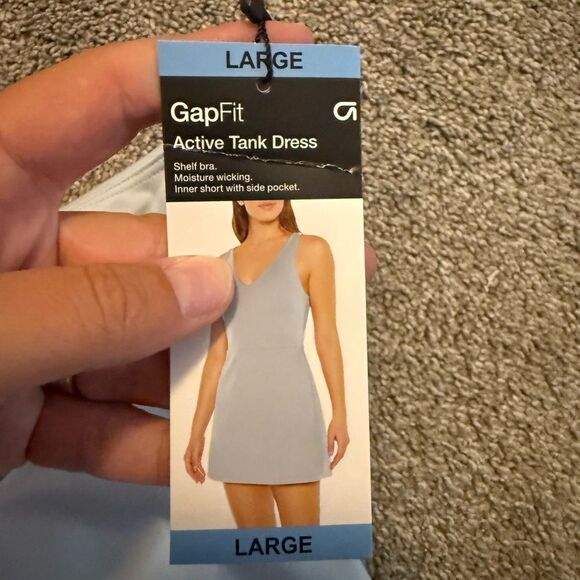 GAP Fit Light Blue Active Tank Dress Sz L - Picture 4 of 4